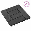 Laudat 11 kpl Musta 30 x 30 cm WPC
