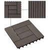 Laudat 11 kpl Tumma ruskea 30 x 30 cm WPC