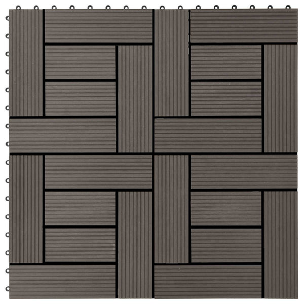 Laudat 11 kpl Tumma ruskea 30 x 30 cm WPC