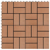 Lattialaatat 11 kpl WPC 30x30 cm 1 m² ruskea