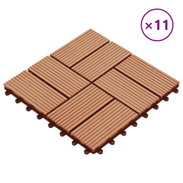 Laudat 11 kpl Tiikki 30 x 30 cm WPC