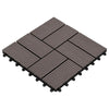 Laudat 11 kpl Tumma ruskea 30 x 30 cm WPC