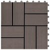 Laudat 11 kpl Tumma ruskea 30 x 30 cm WPC