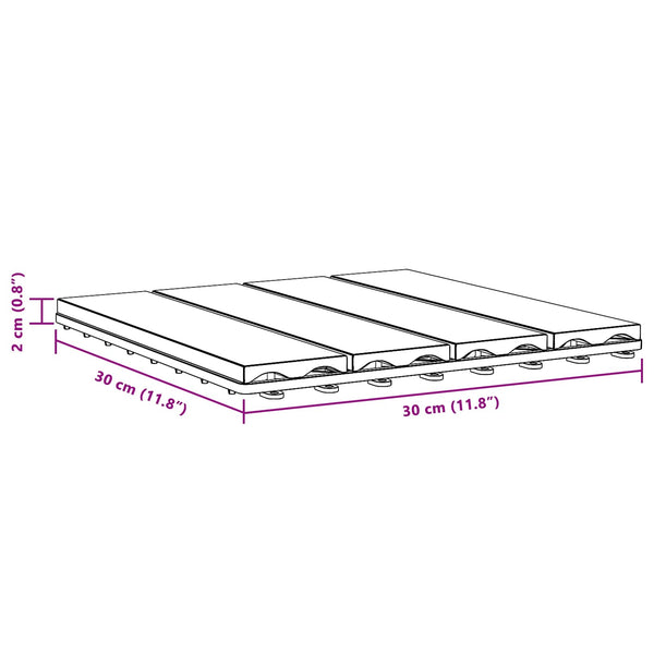 Laudat 3D-suunnittelu 11 kpl Vaaleanruskea 30 x 30 cm WPC