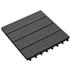Laudat 3D-suunnittelu 11 kpl Musta 30 x 30 cm WPC