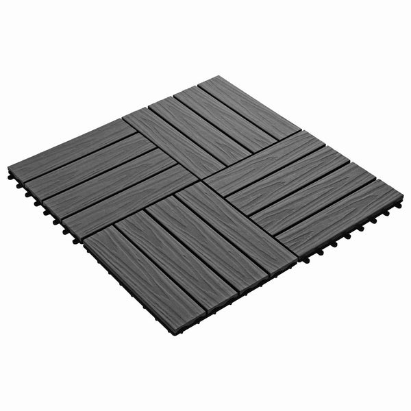 Laudat 3D-suunnittelu 11 kpl Musta 30 x 30 cm WPC