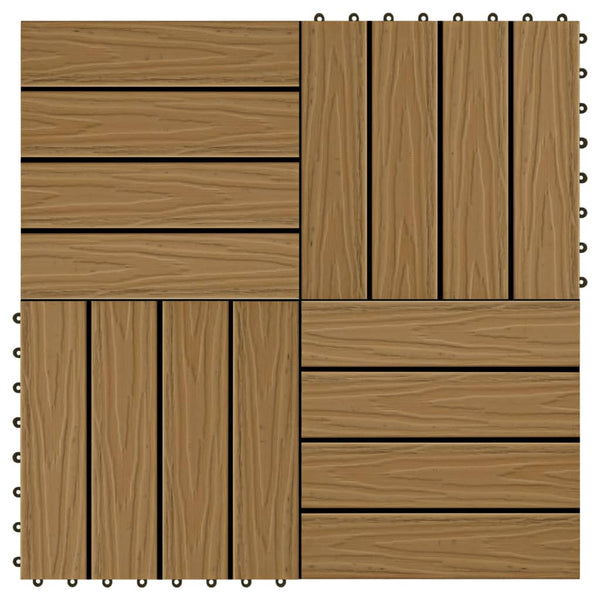 Tiikin värinen lattialaatat Vanghelis 30x30cm 1 m² (11 kpl wpc)