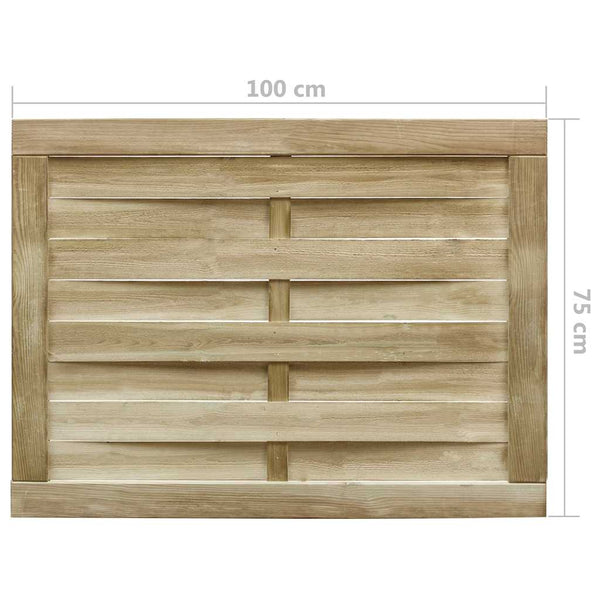 Puutarhaportti kyllästetty mänty 100x75 cm vihreä