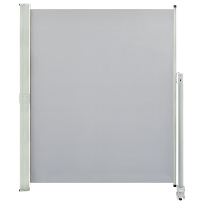 Harmaa sisäänvedettävä terassin sivumarkiisi Bato 160x300cm