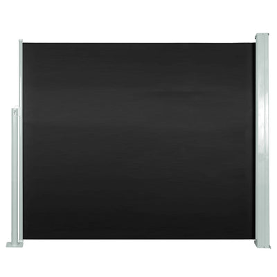 Sisäänvedettävä sivumarkiisi 120 x 300 cm musta