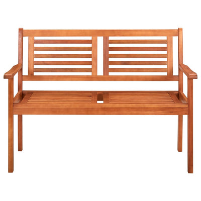 2-istuttava Puutarhapenkki 120 cm eukalyptuspuu