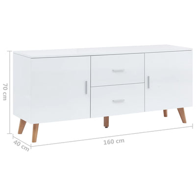 Senkki 160x40x70 cm MDF valkoinen