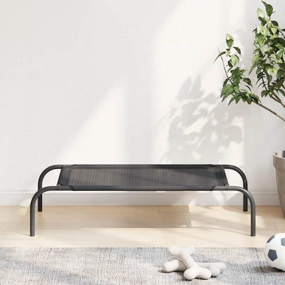 Musta kohotettu koiranpeti Porojean (s textilene)