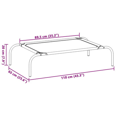 Musta kohotettu koiranpeti Porojean L (textilene)