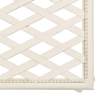 Antiikinvalkoinen puutarhapenkki Contele 128cm (metalli)