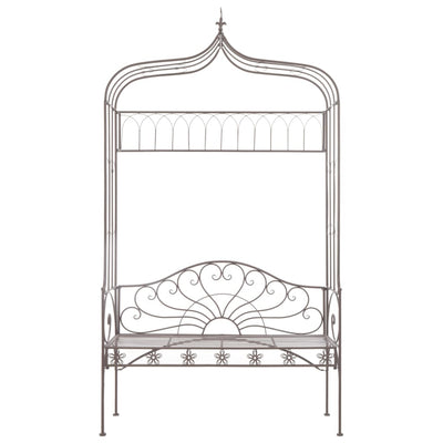 Antiikinruskea puutarhapenkki Manuta 122cm (rauta)