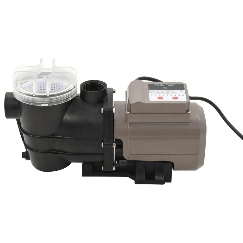 Musta uima-altaan pumppu ajastimella Slatineanu 0,25 HV 8 000 l/h