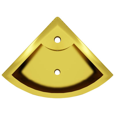 Pesuallas ylivuodolla 45x32x12,5 cm keraaminen kulta