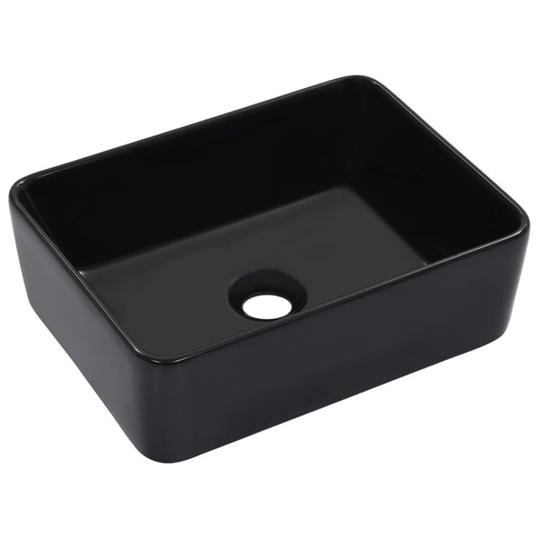 Musta pesuallas Alyn 40x30x13cm (keraaminen)