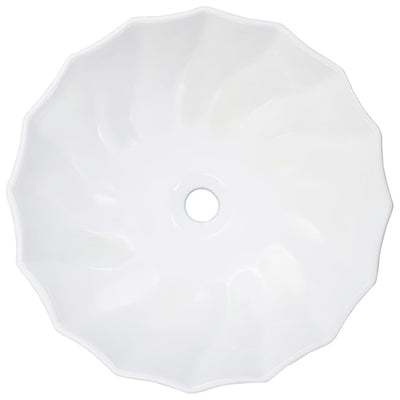 Pesuallas 46x17 cm keraaminen valkoinen