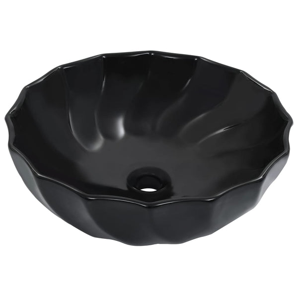 Musta pesuallas Tohani 46x17cm (keraaminen)