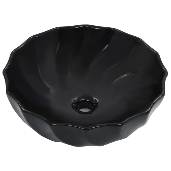 Musta pesuallas Tohani 46x17cm (keraaminen)