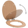 WC-istuin soft close kannella MDF bambukuvio