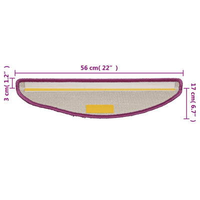 Porrasmatot 15 kpl 56x17x3 cm violetti
