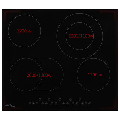 Keraaminen liesi 4 poltinta Varone 6600 W (kosketushallinta)