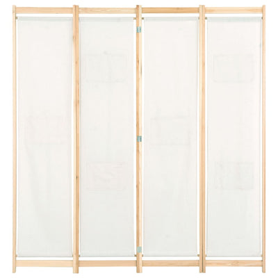 4-Paneelinen Tilanjakaja kerma 160x170x4 cm kangas