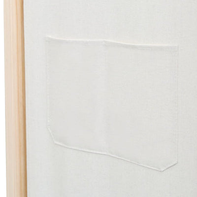 6-Paneelinen Tilanjakaja kerma 240x170x4 cm kangas