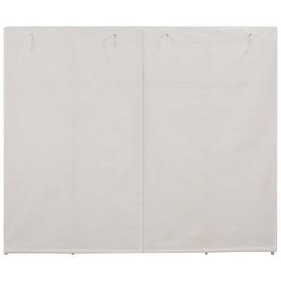 Vaatekaappi valkoinen 200x40x170 cm kangas