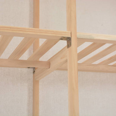 Valkoinen vaatekaappi Everette 200x40x170cm (kangas)