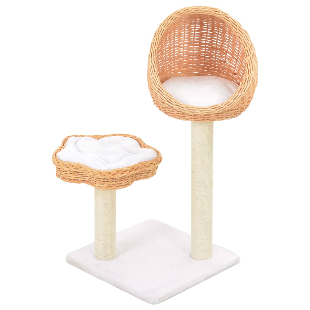 Luonnollinen kissan kiipeilypuu Mirem (sisal-pylväällä, paju)