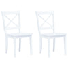 Valkoinen ruokatuolit Victoriano (2 kpl kumipuu)