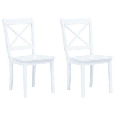 Valkoinen ruokatuolit Victoriano (2 kpl kumipuu)