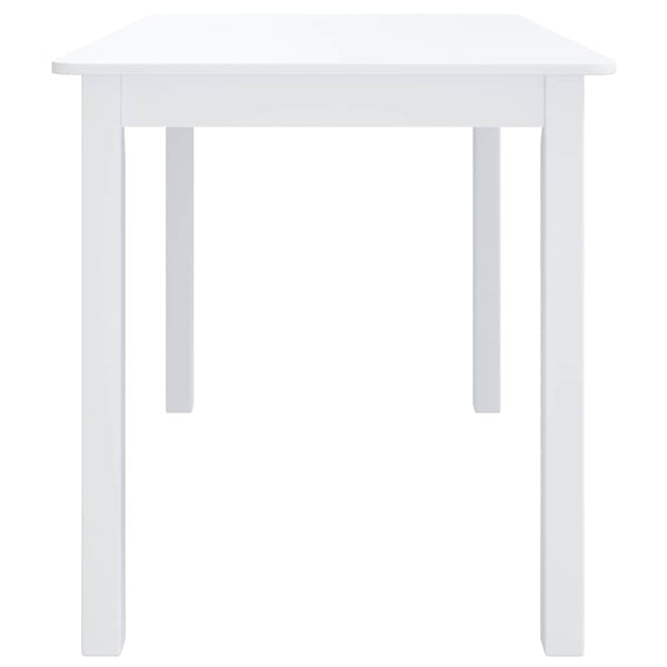 Ruokapöytä valkoinen 114x71x75 cm kumipuu
