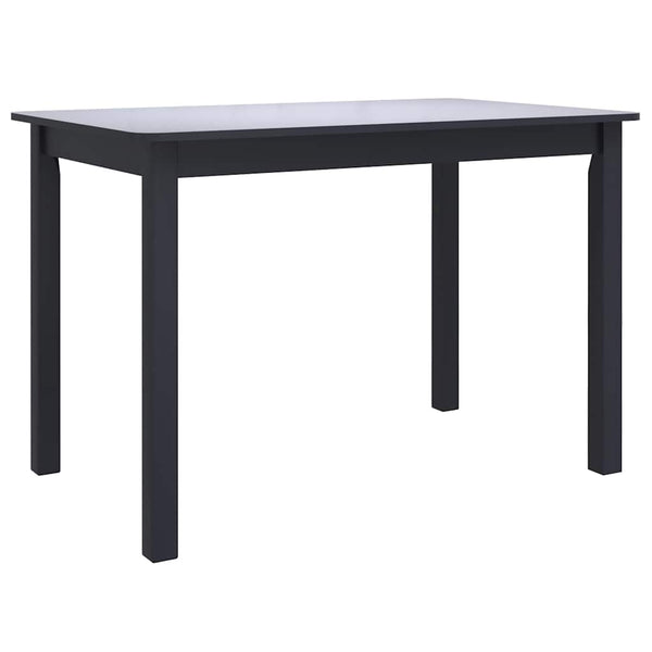 Ruokapöytä musta 114x71x75 cm kumipuu