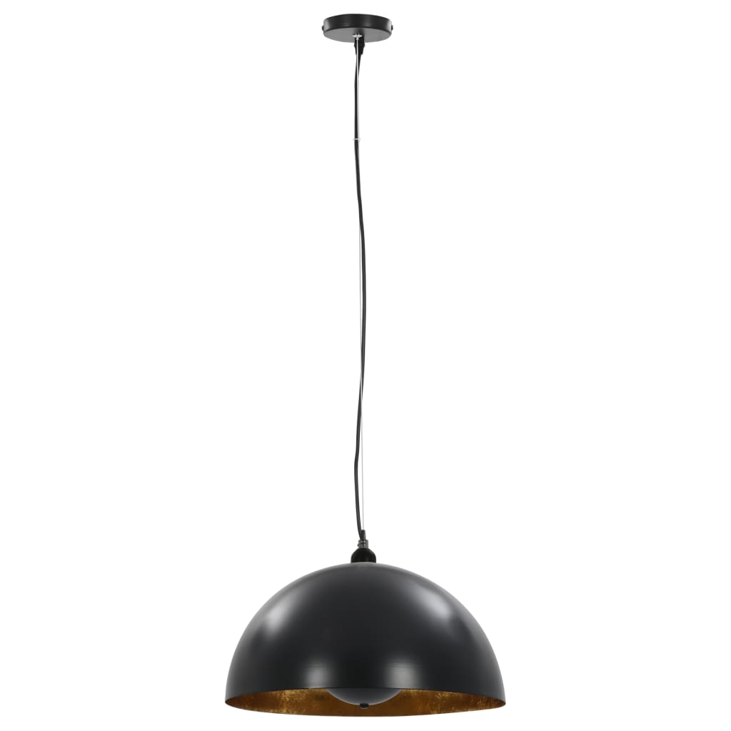 Musta ja kulta kattovalaisimet Andronica 40cm (2 kpl, puolipallomainen, e27)