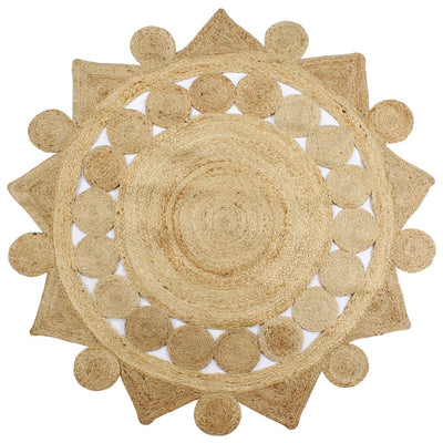 Käsintehty matto punottu juutti Adan 90cm