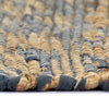 Käsintehty juuttimatto sininen ja luonnollinen 160x230 cm