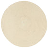 Tabletit 6 kpl kuvioton luonnollinen 38 cm pyöreä puuvilla