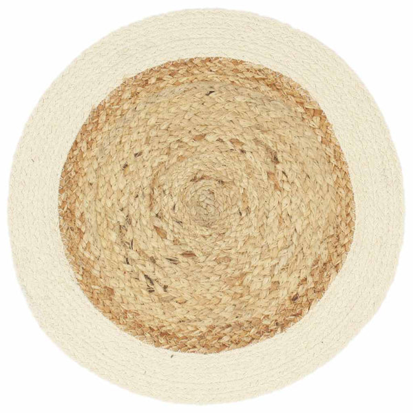 Tabletit 4 kpl luonnollinen 38 cm pyöreä juutti ja puuvilla
