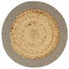 Tabletit 6 kpl luonnollinen/harmaa 38 cm juutti ja puuvilla