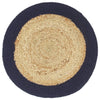 Tabletit 4 kpl luonnollinen/sininen 38cm juutti/puuvilla