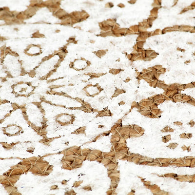 Valkoinen tabletit Yong 38cm (4 kpl pyöreä juutti)