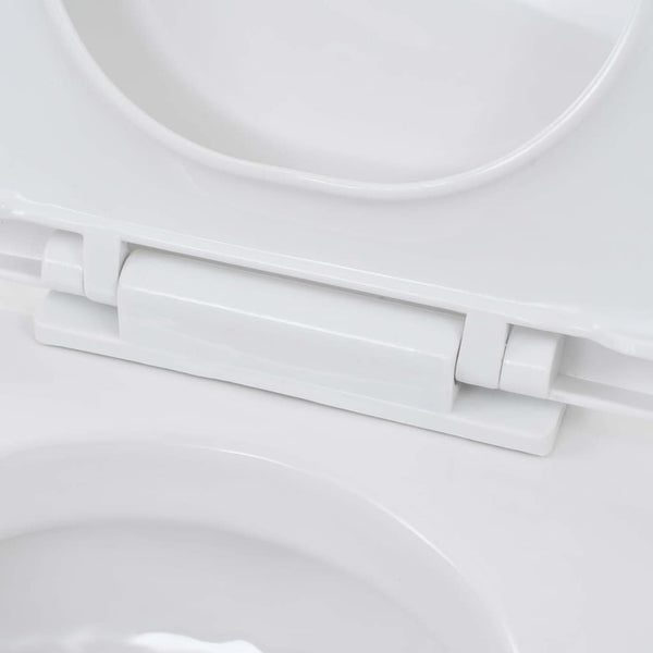 Valkoinen seinään kiinnitettävä wc ja piilotettu säiliö Sefchi (keramia)