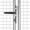 Puutarhan portti galvanoitu teräs 400x125 cm hopea