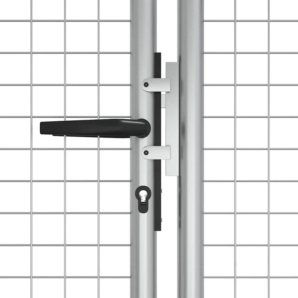 Puutarhan portti galvanoitu teräs 400x125 cm hopea