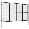 Puutarhan portti teräs 350x175 cm antrasiitti